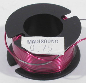 Madisound 0.25 mH 20 AWG Air Core Inductor